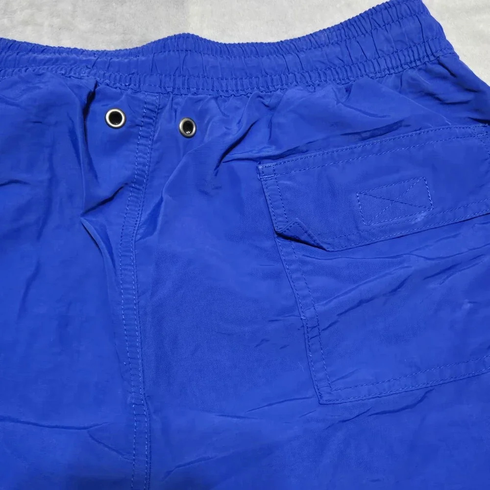Polo Ralph Lauren Men's Blue Board Shorts Swim Trunks Size Medium Drawstring